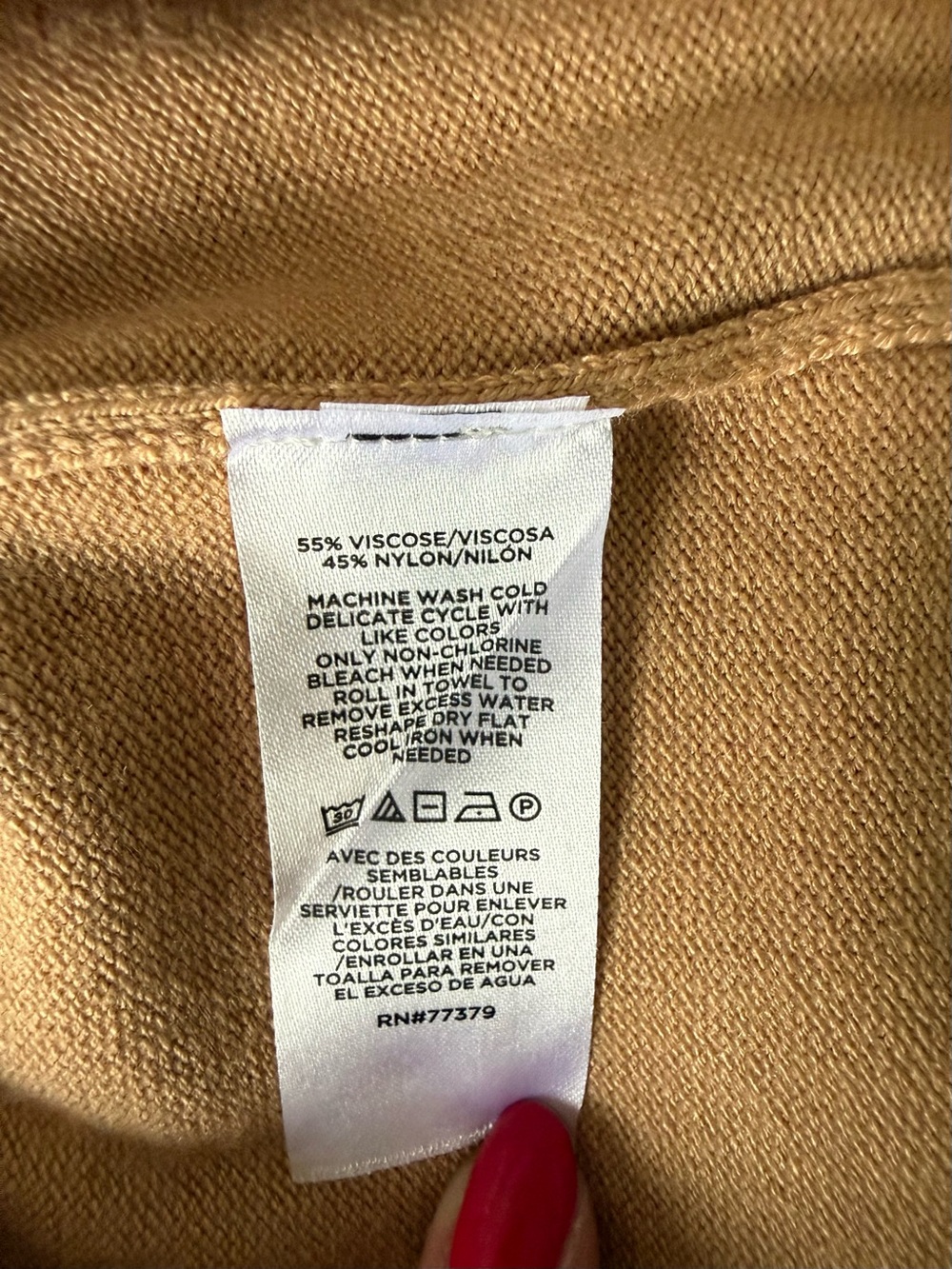 Ann Taylor Camel Turtleneck Sweater Size M Short Sleeve NWOT - Picture 5 of 5